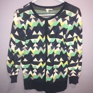 Halogen Printed Cardigan Size Medium